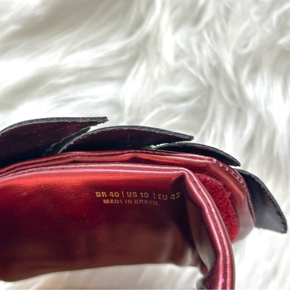 Farm Rio Bronze And Blue Monstera Anatomic Slide Sandal Size 10 - Picture 14 of 14